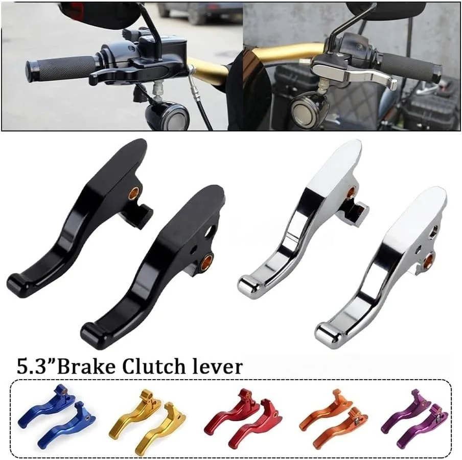 SXLURFEB Brake and Clutch Levers RRBARTGTE-BLUE for Harley-Davidson Softail image 2