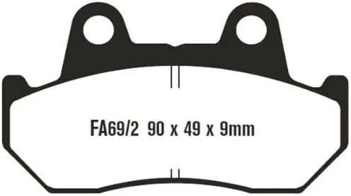 EBC FA69/2V Semi-Sintered Disc Brake Pad image 2