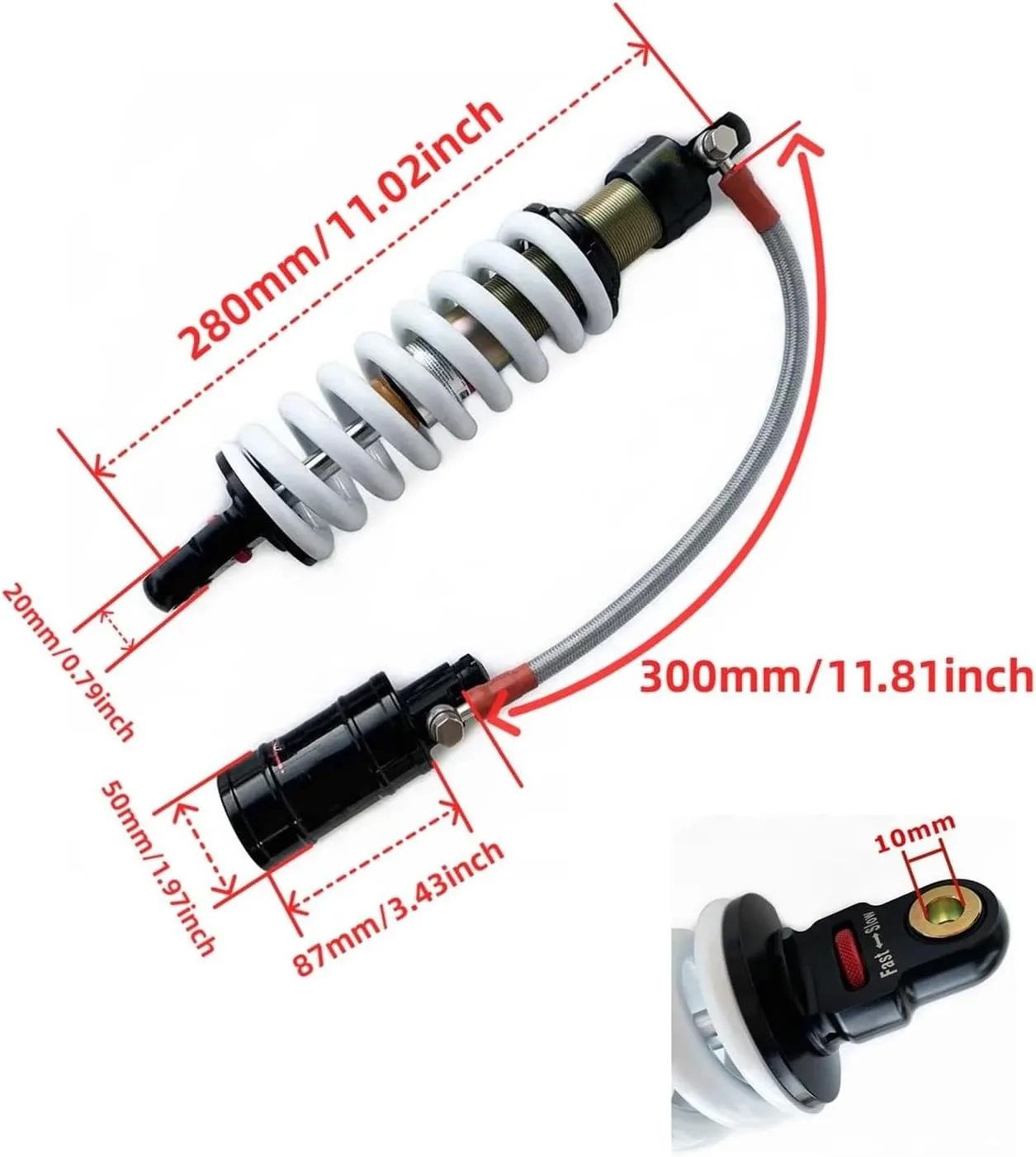 Generic Rear Motorcycle Shock Absorber 4853222333991 image 3