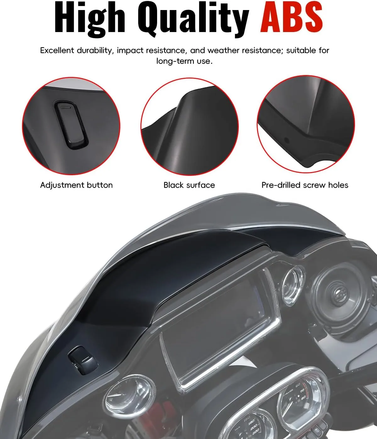 LUXEMOTO LX0243 Front Air Duct Fairing Cover for Harley-Davidson Road Glide 2015+ image 3