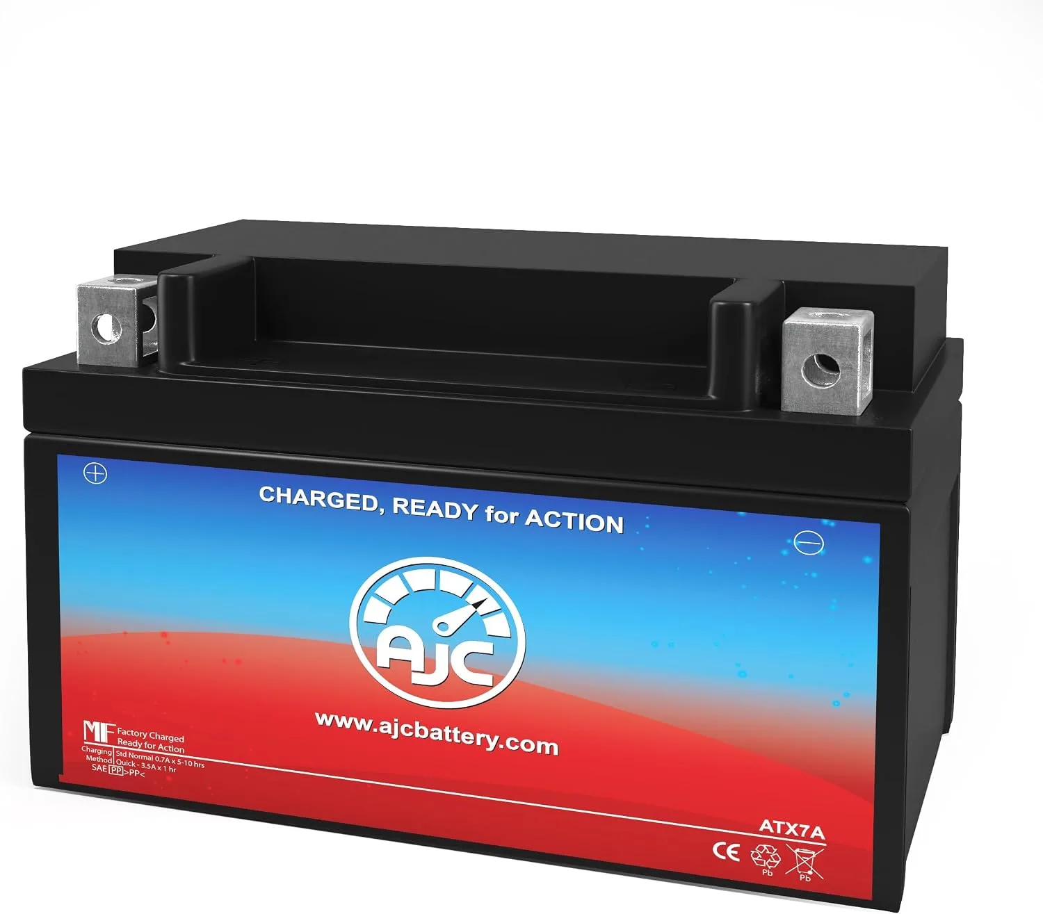 AJC STX7A-BS 12V AGM Powersports Battery