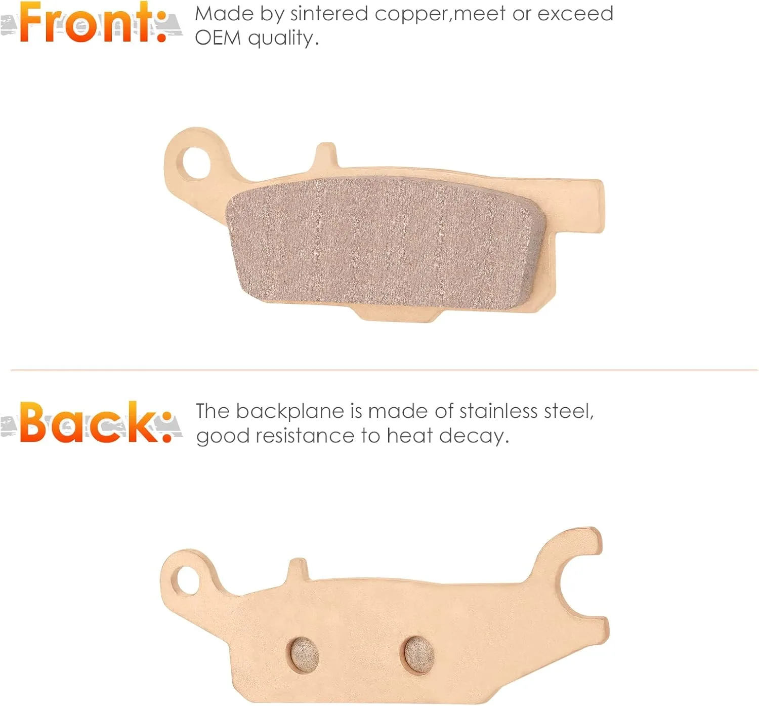 ISEYEC Front & Rear Sintered Brake Pad Set DPPSN38KNC image 2