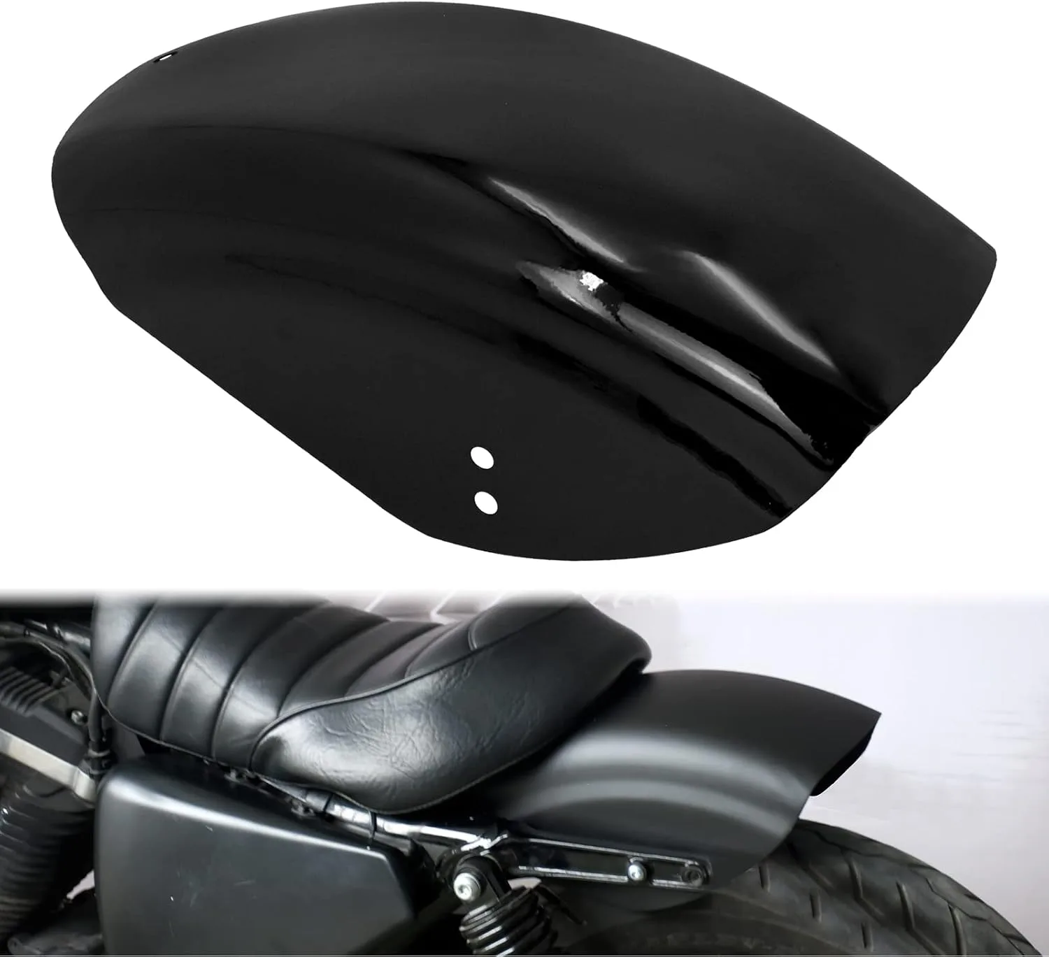 HDBUBALUS 7-Inch Rear Flat Fender for Harley Sportster XL - REUSCR021501-03