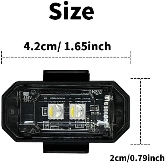 ALLLLC Wireless RGB LED Motorcycle Light Kit 8-Pack DISHUN001 image 2