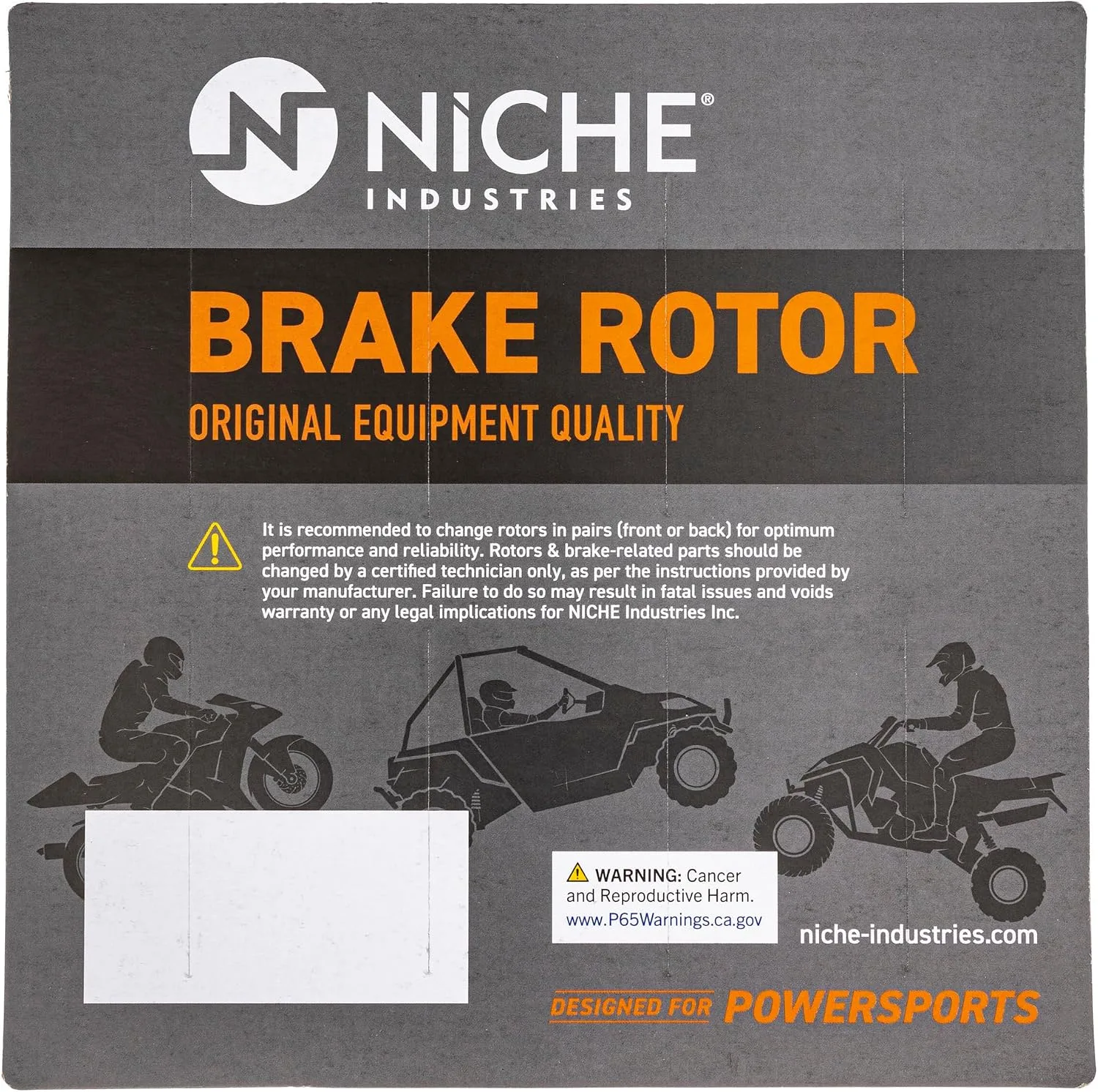 NICHE Yamaha XT250 Rear Right Brake Rotor & Pad Set MK1007362 image 3