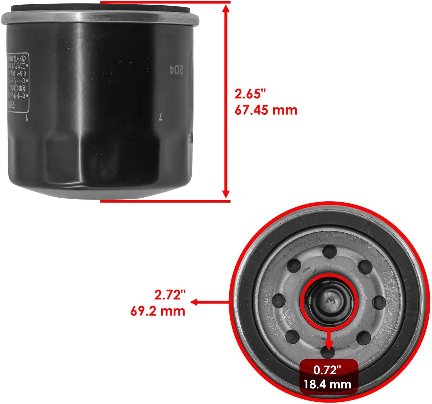 Kawasaki KRF750 Teryx 2009–2013 Replacement Oil Filter Mod-C-C-AF-4136 image 2