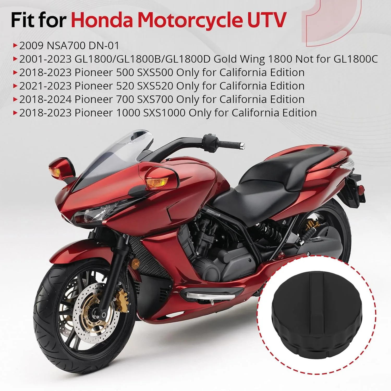 JAVIK Honda Fuel Cap 17620-MEH-003 17620-MCA-A01 image 2