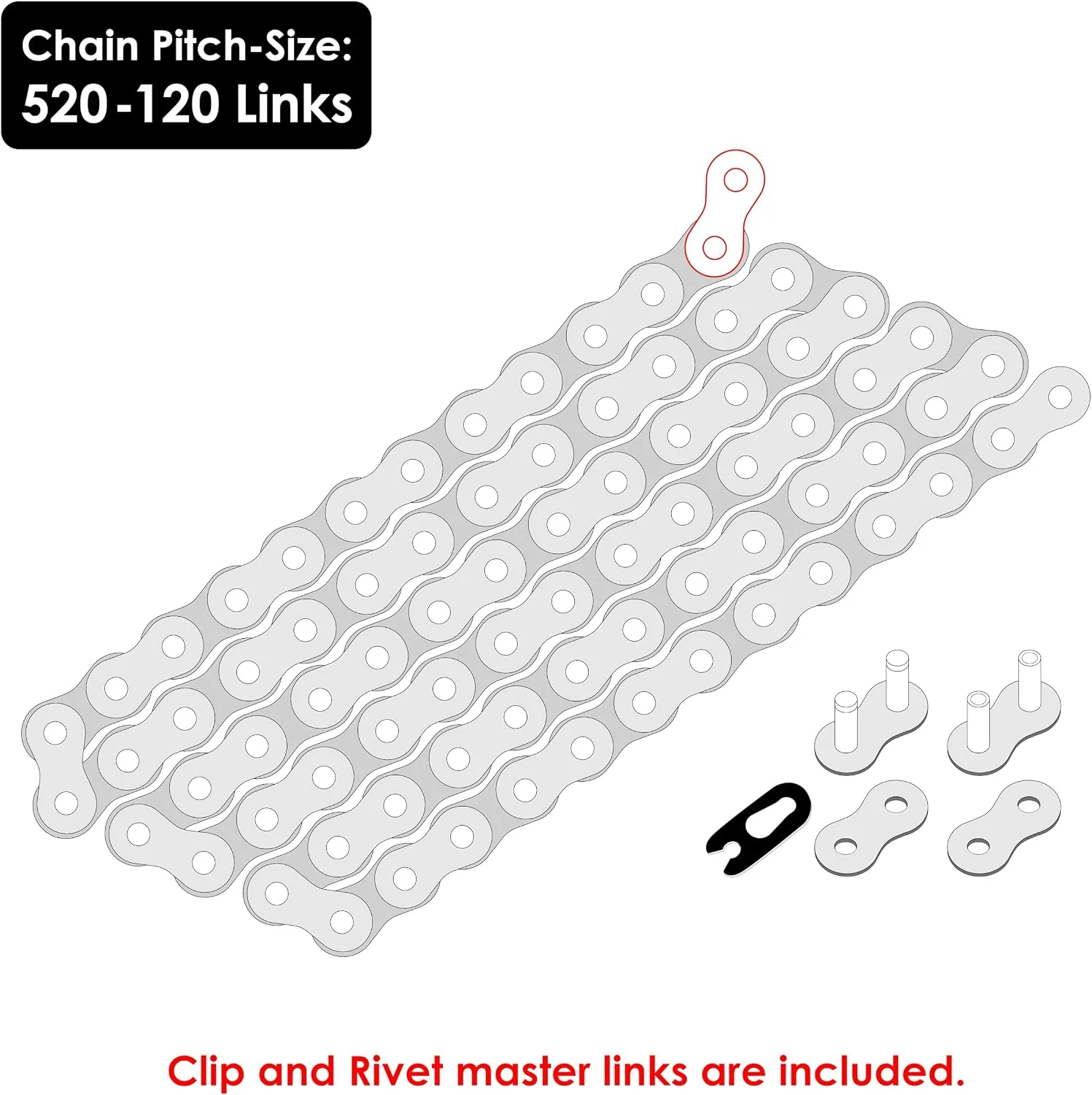 Caltric Drive Chain and Sprocket Kit for Yamaha Warrior 350 YFM350X 1987–1988 image 2