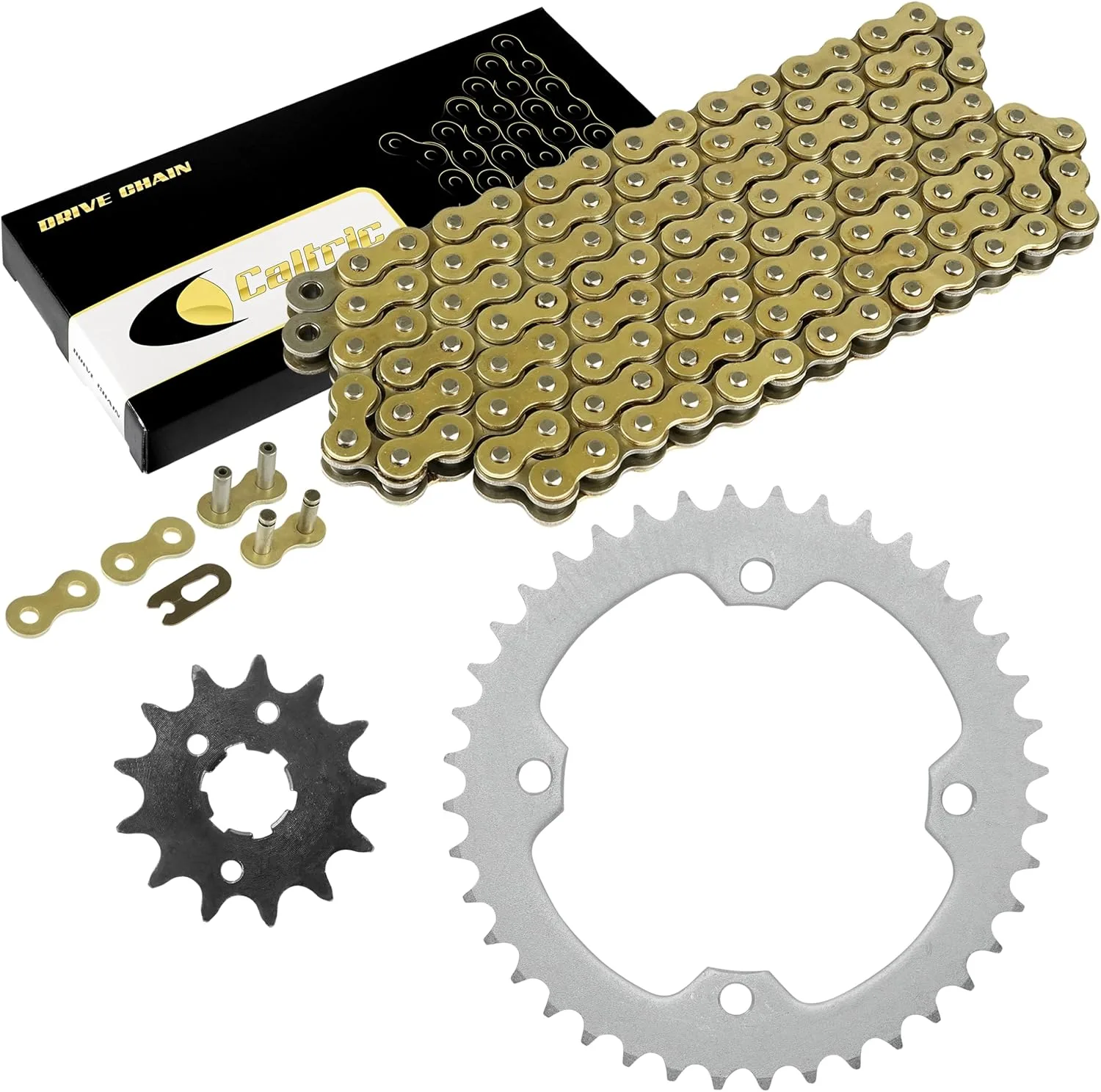 Caltric Drive Chain and Sprocket Kit for Yamaha Warrior 350 YFM350X 1987–1988