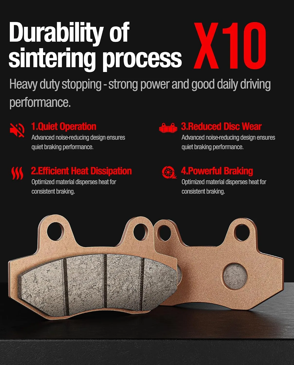 DriveXpwr Surron Ultra Bee Sintered Brake Pads 4-Piece Set tiw-01 image 3