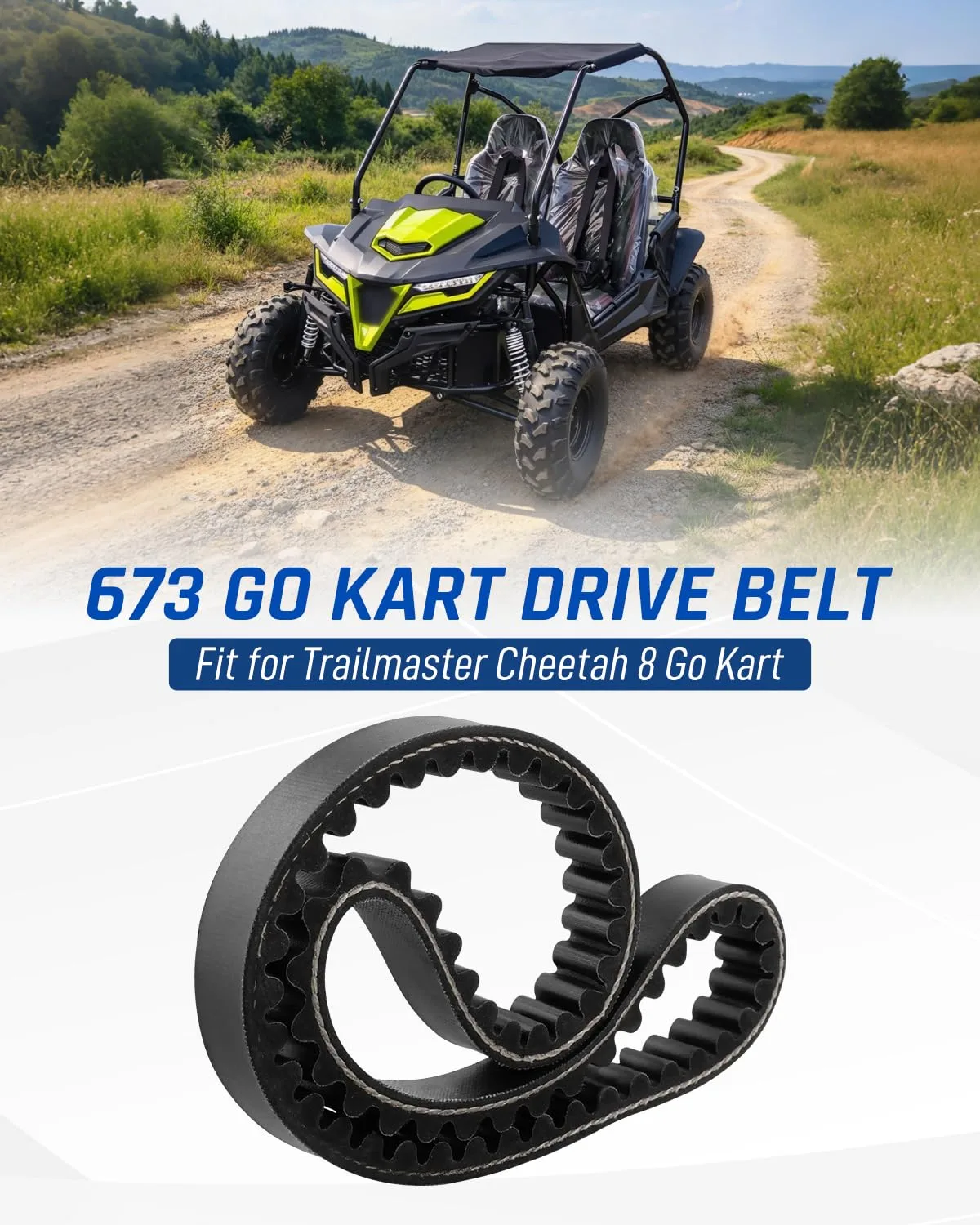 Wujexuhe 673 Drive Belt for Trailmaster Cheetah 8 Go-Kart image 2
