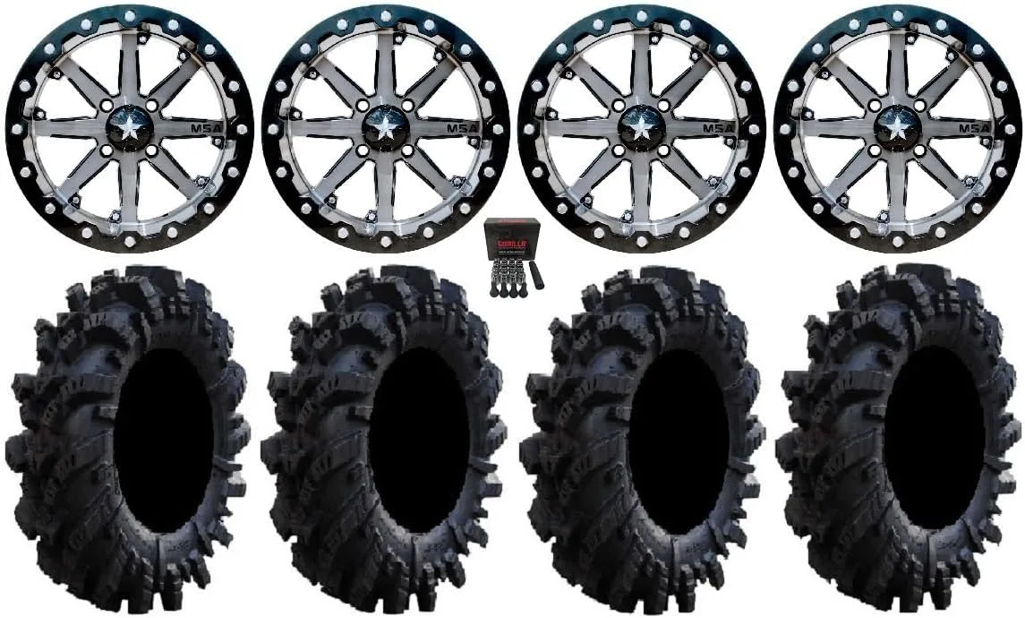 MSA M21 Lok ATV Wheel and Tire Bundle 14x7, 26.5x10-14
