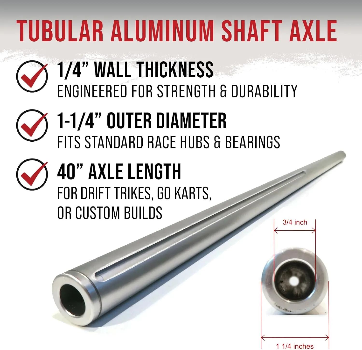 The ROP Shop 40-Inch Drift Trike Shaft Kit 100998_8 image 2