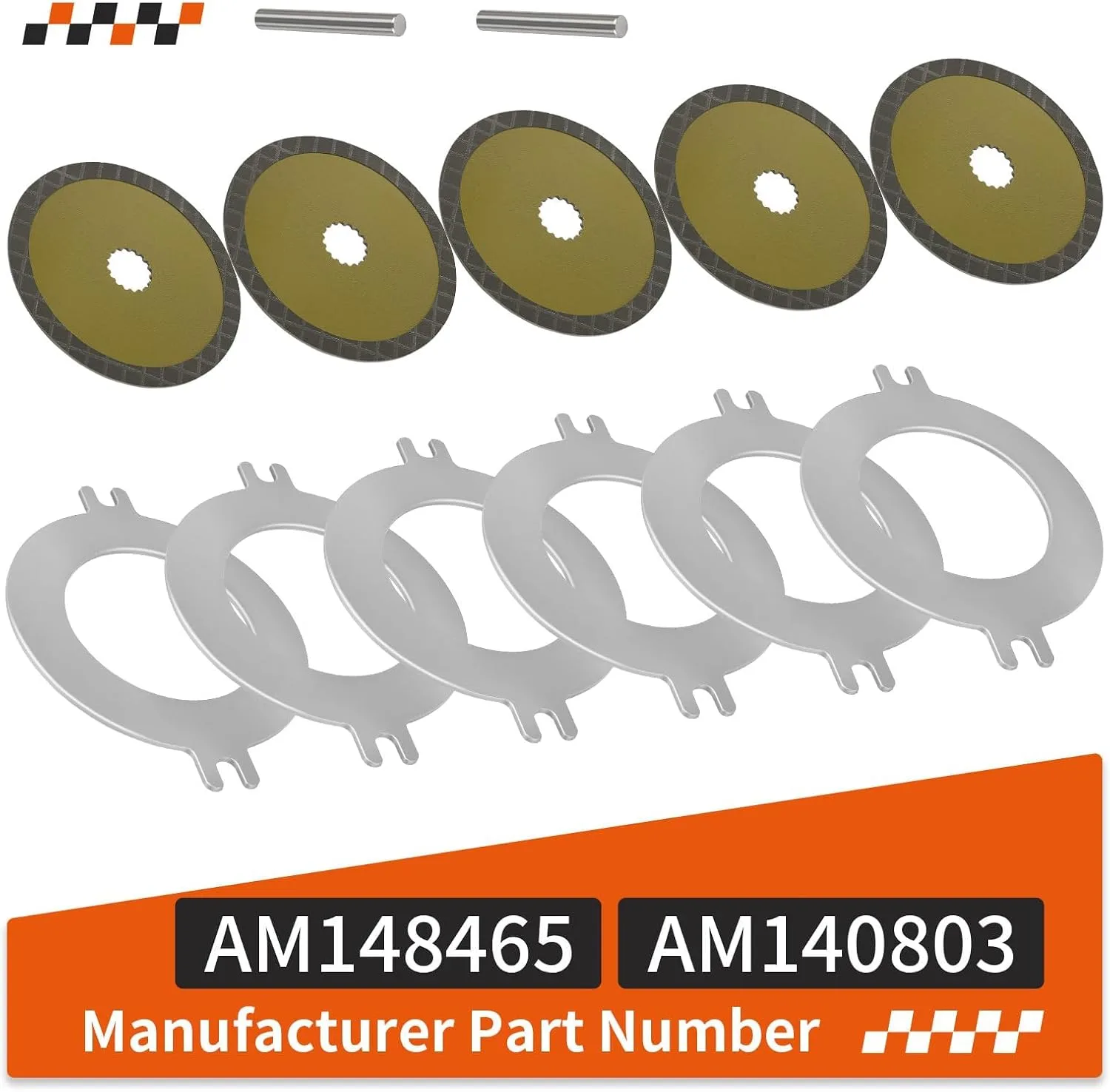 ZOZOYE Wet Parking Brake Disc Kit AM148465 for John Deere Gator image 3
