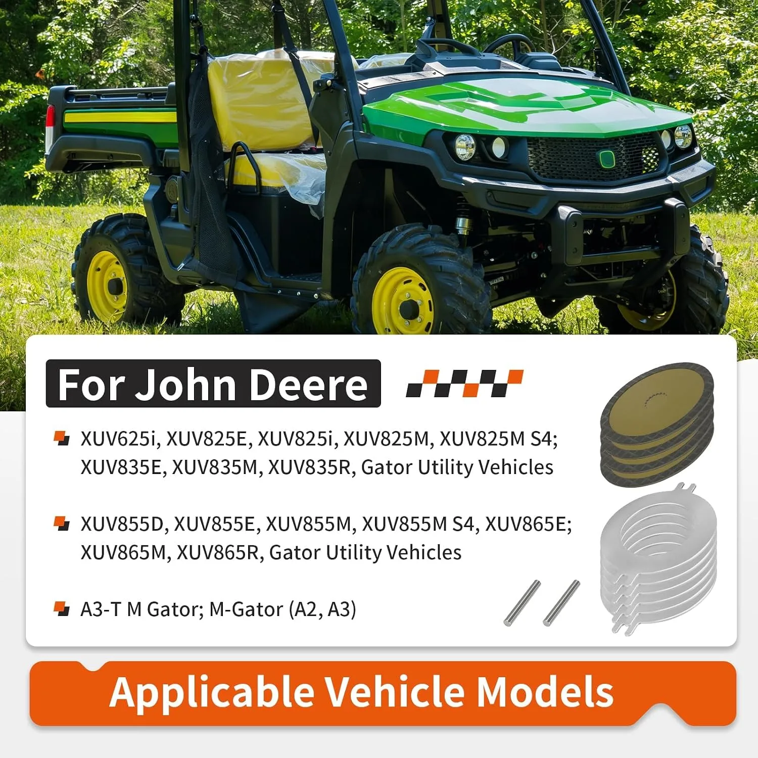 ZOZOYE Wet Parking Brake Disc Kit AM148465 for John Deere Gator image 4