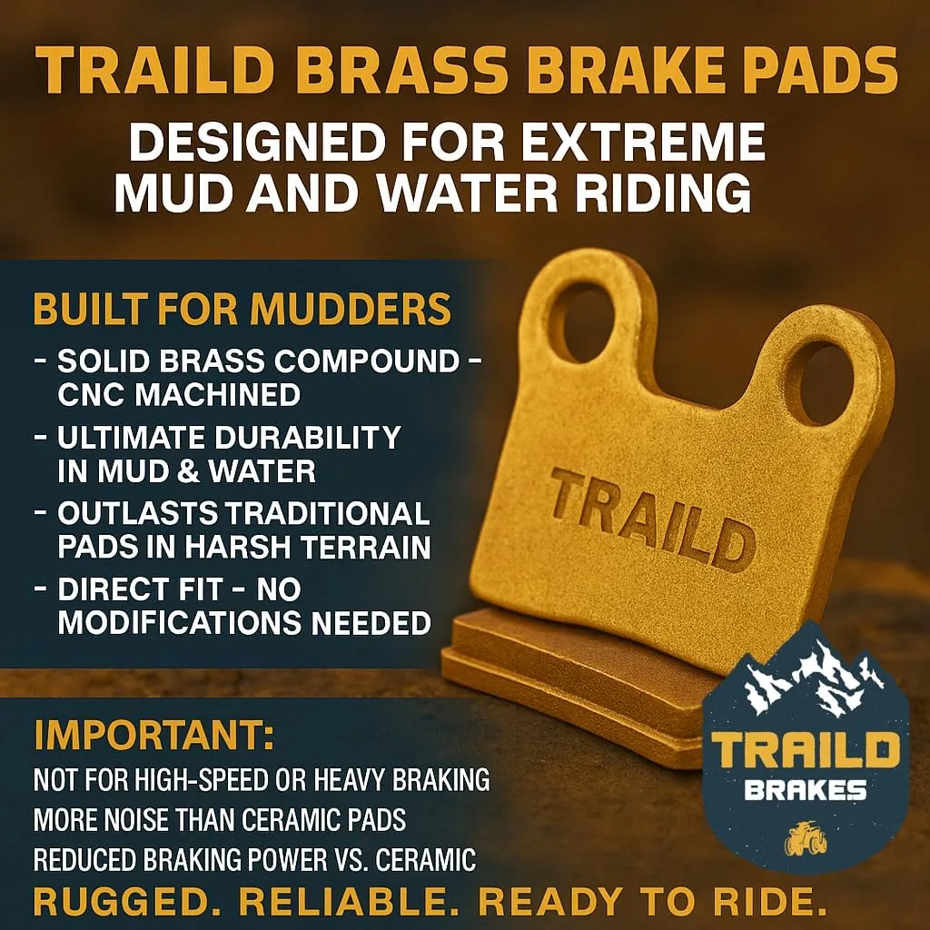 Traild Brass Brake Pads for Kawasaki Mule 2015-2027 Front & Rear image 4