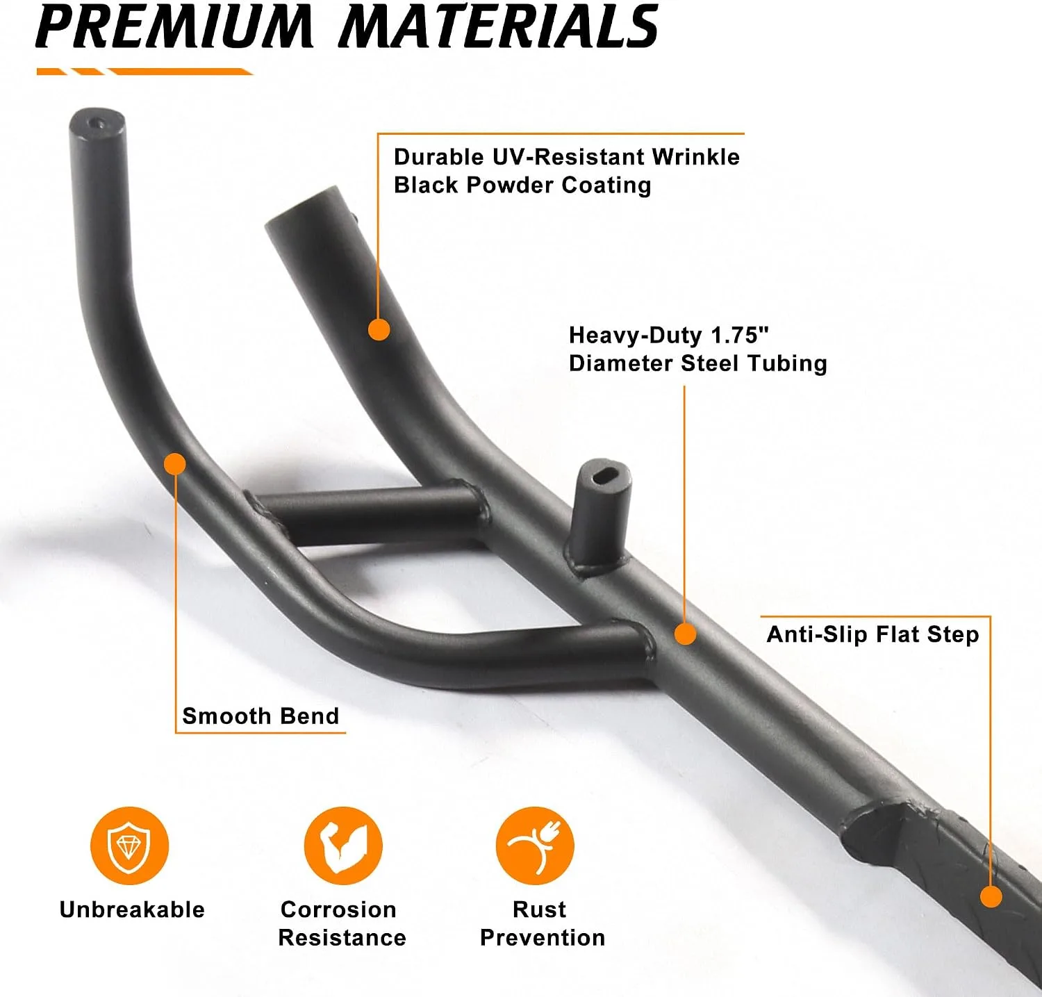 TIEZFUL 8390 Side Step Rock Sliders for Polaris Ranger XP 1000 image 3