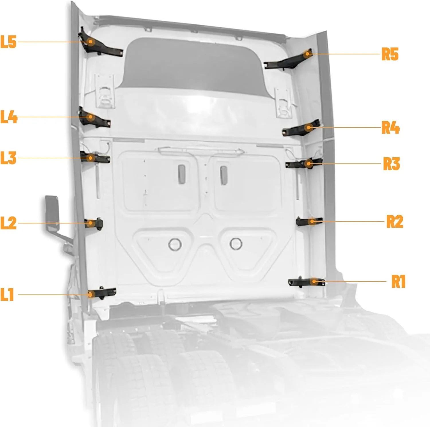 HECASA Fairing Hinge Compatible with Cascadia L1 L2 L3 L4 L5 R1 R2 R3 R4 R5 image 2