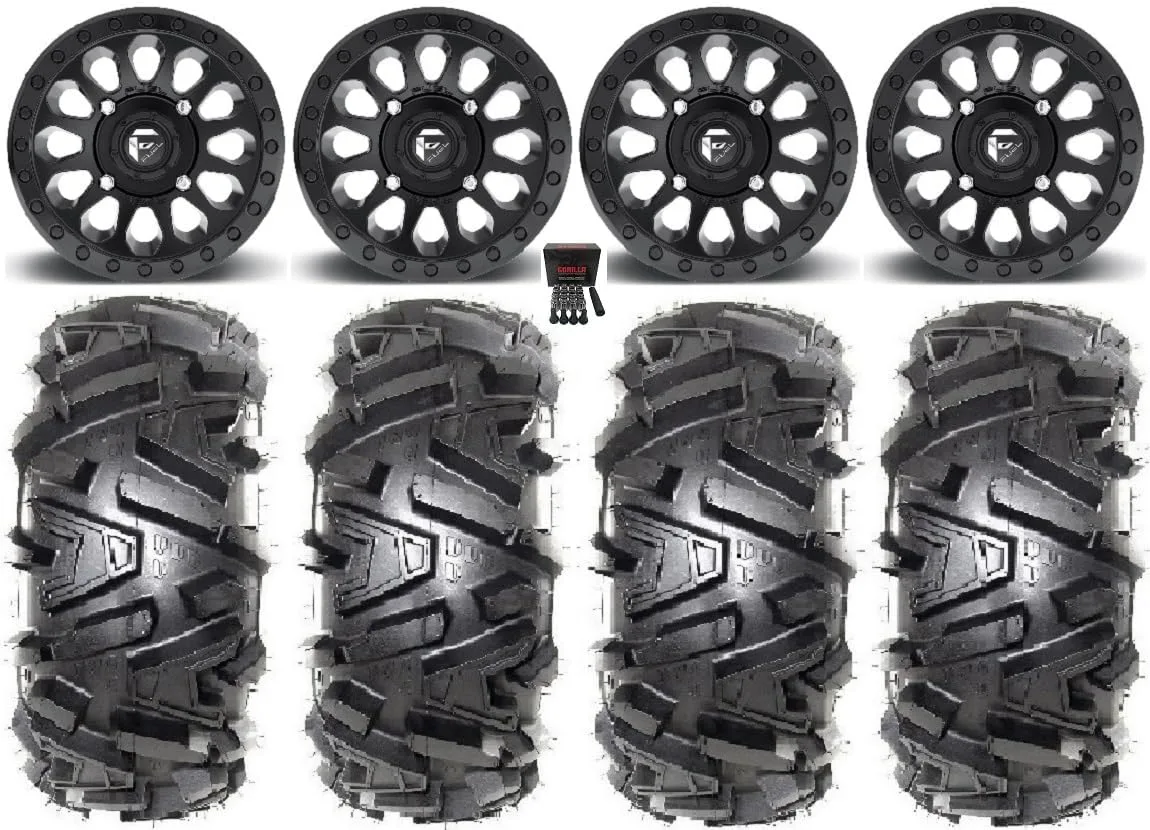 Fuel Vector 14x7 Wheels & EFX Moto MTC 28x10-14 Tire Bundle