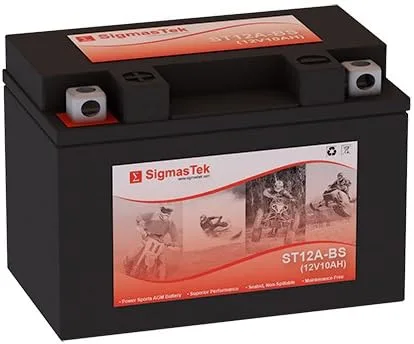 SigmasTek ST12A-BS AGM Motorcycle Battery