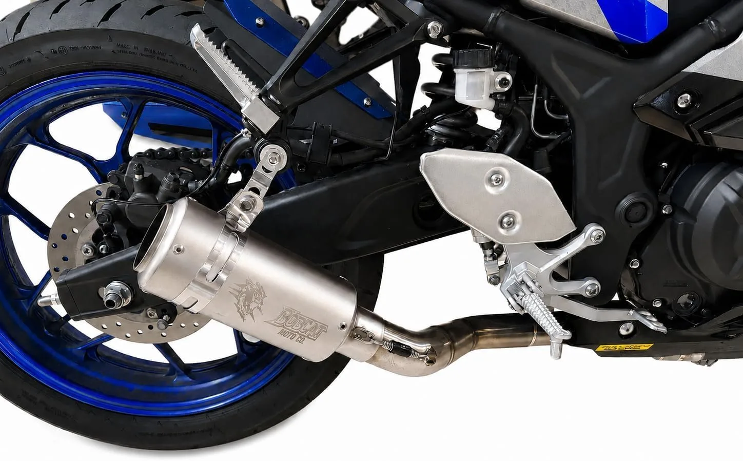 Yamaha R3 MT-03 Slip-On Short Can Muffler Ymh-r3-mt03-slipcan-slv image 4