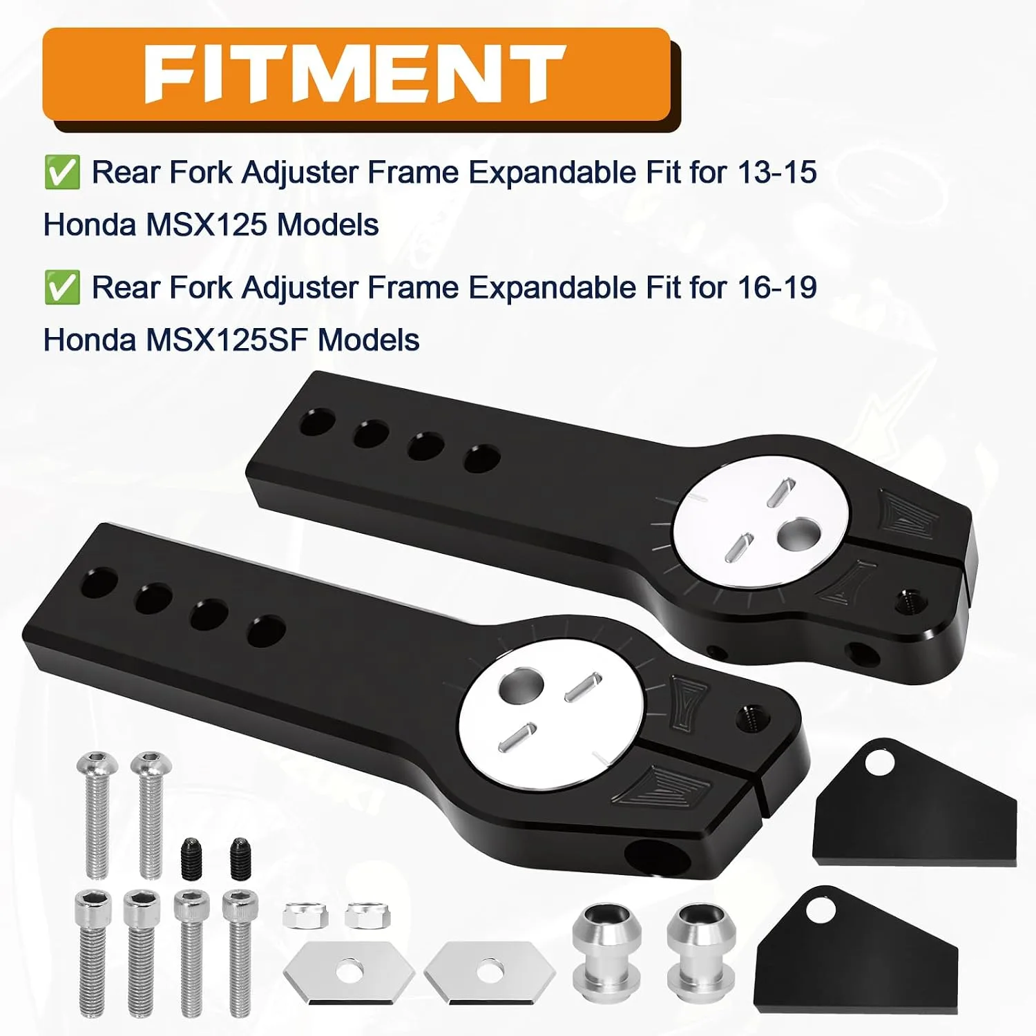 VPZMT Rear Swingarm Extension Kit for Honda MSX125/MSX125SF image 4