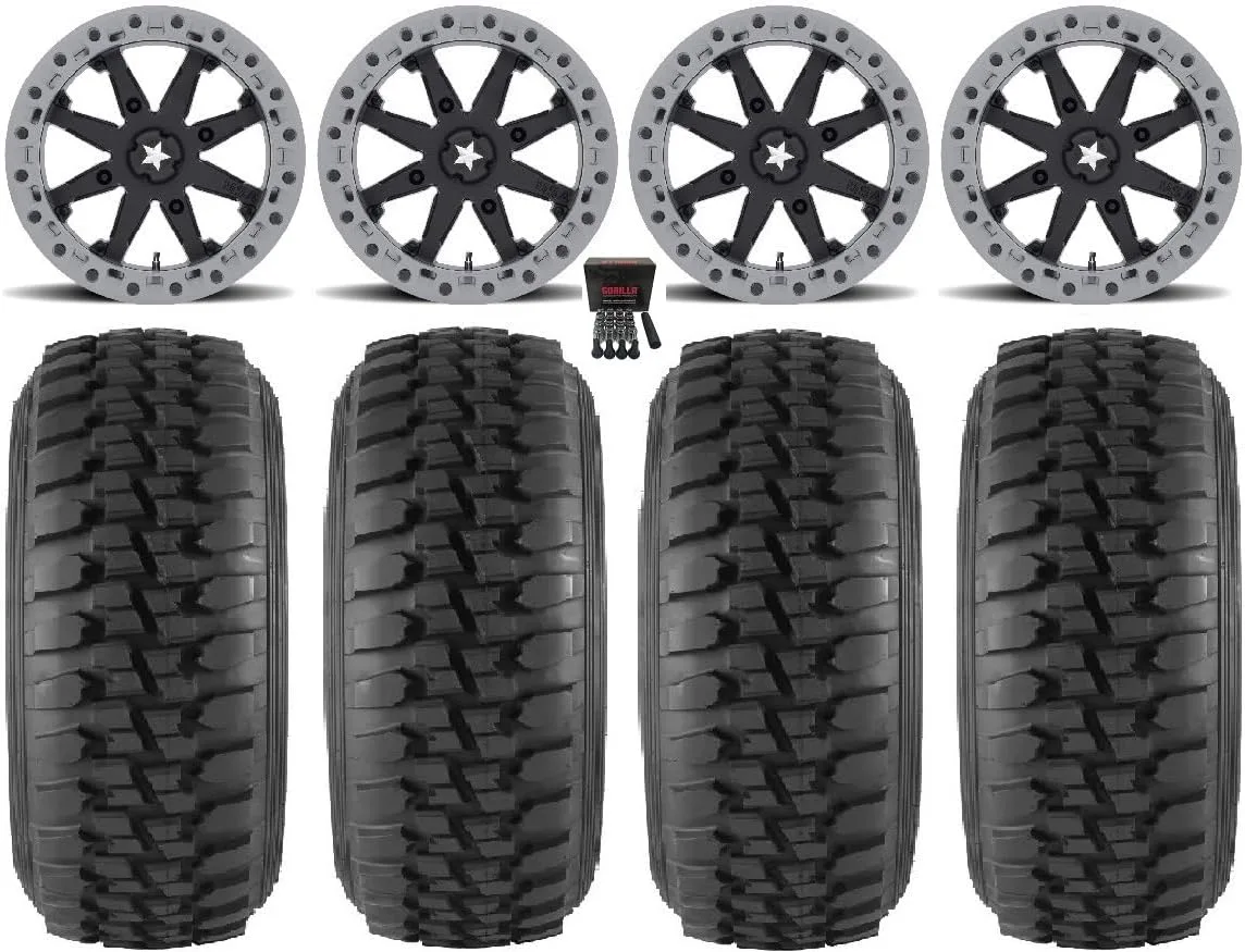 MSA M31 Lok2 15x7 Beadlock ATV Wheel and Tire Bundle MSAM31B15X7+32TDR2