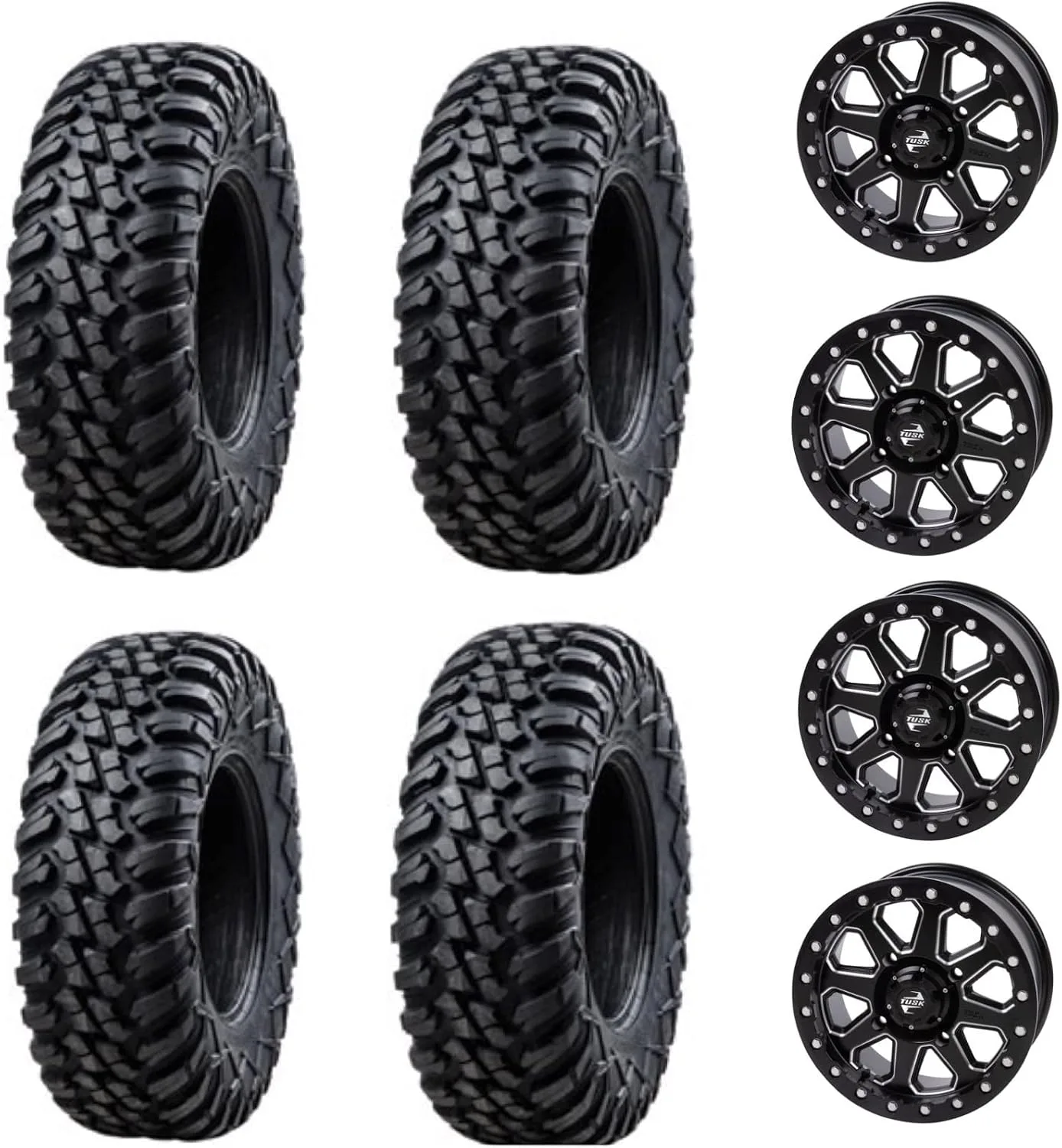 Tusk TERRABITE 32x10-14 UTV Tires with UINTA Beadlock Wheels 11231630-603189032