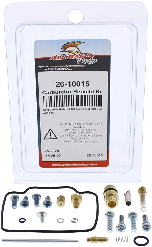 All Balls 26-10015 Carburetor Rebuild Kit for Arctic Cat 500 4x4 MT 2000 image 3