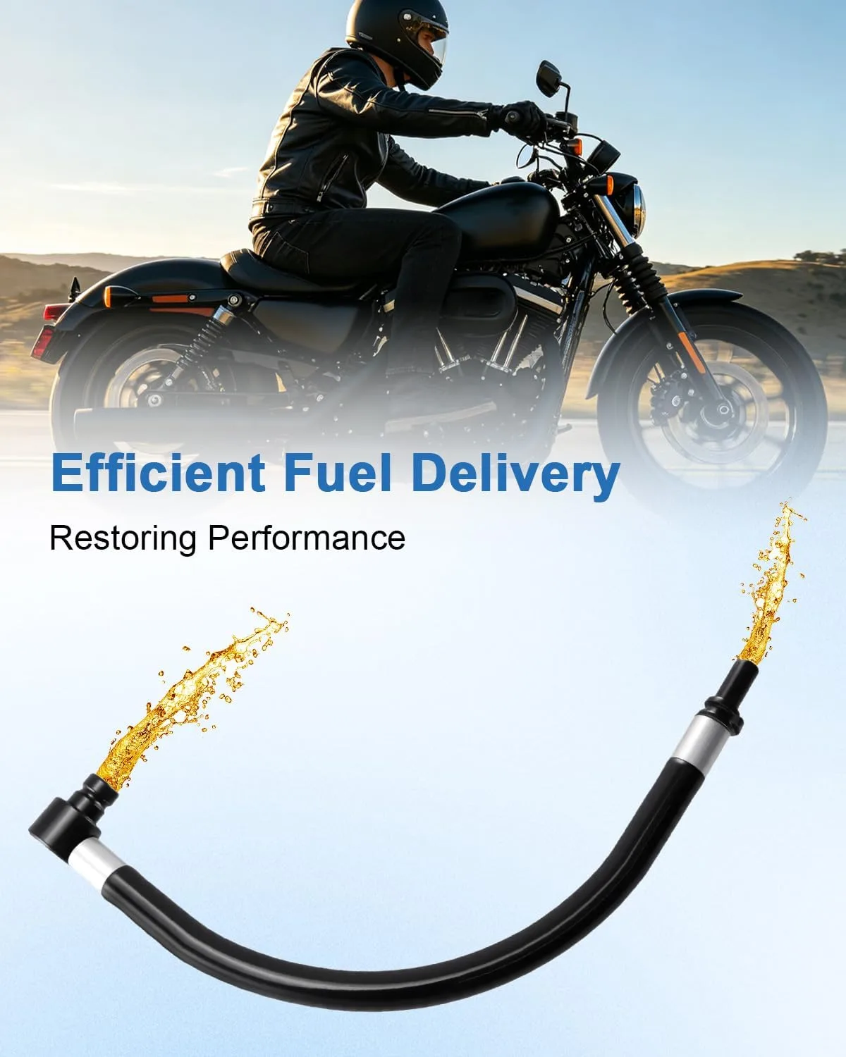 QAGGUM Fuel Line Hose for Harley SuperLow, Nightster, Iron 883 and 1200 Custom image 3