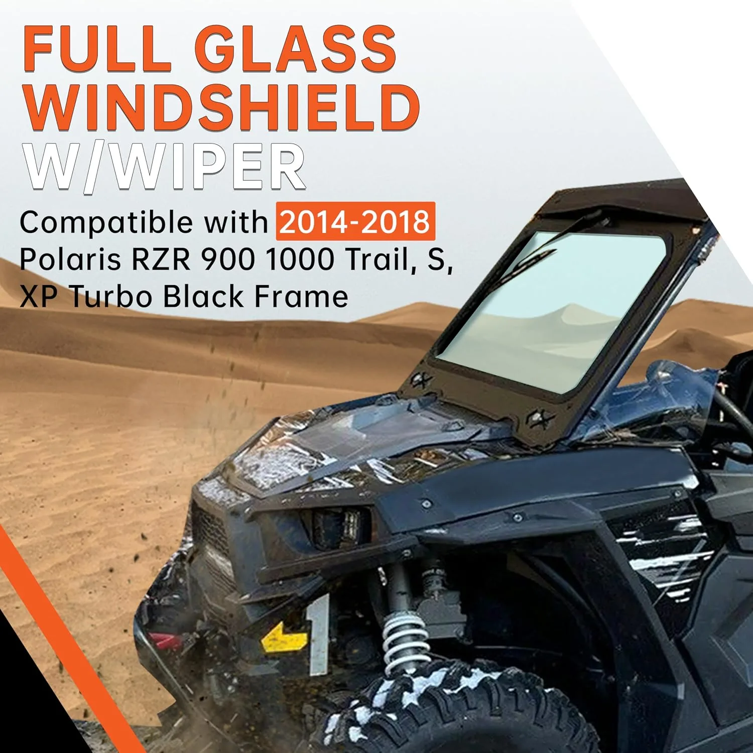 ECOTRIC Vented Glass Windshield VC-LYPS-042 for 2014–2018 Polaris RZR image 2