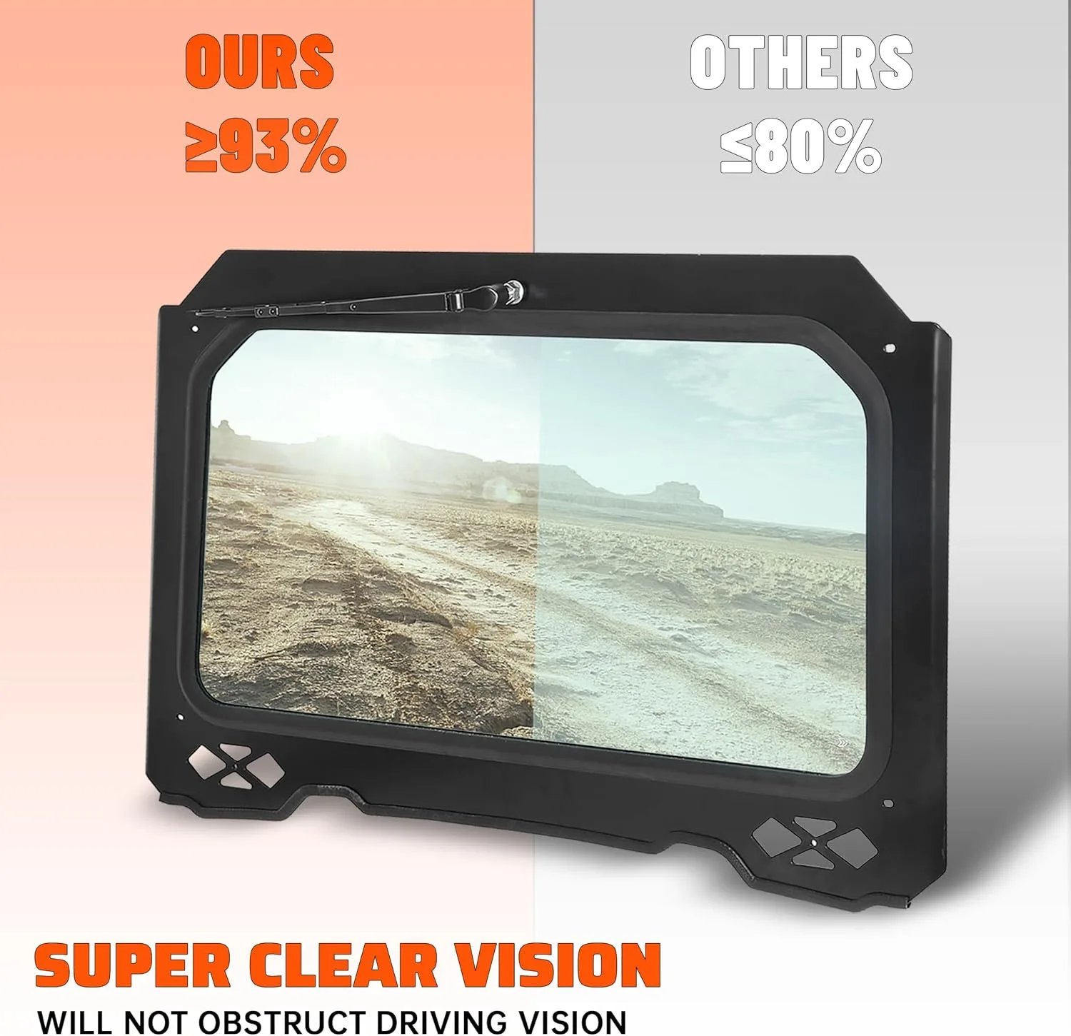ECOTRIC Vented Glass Windshield VC-LYPS-042 for 2014–2018 Polaris RZR image 3