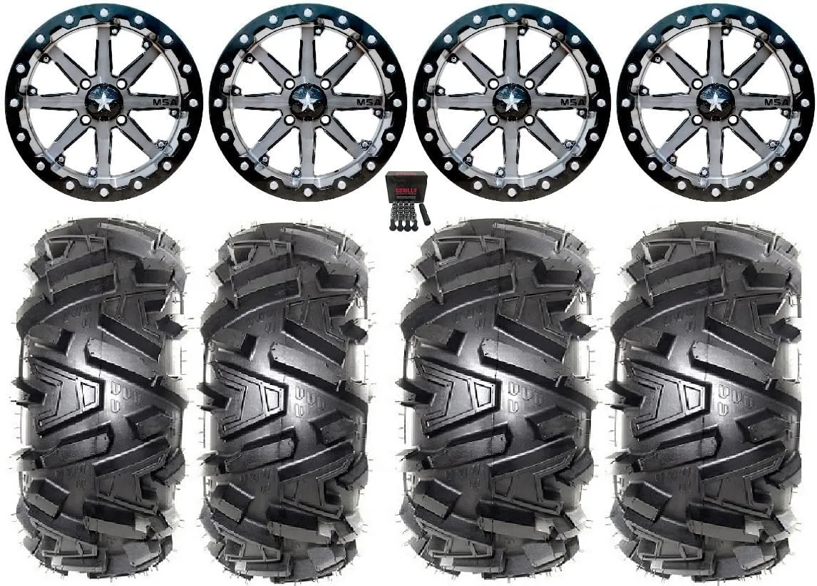 MSA M21 Lok 14x7 Wheels and EFX Moto MTC 28x10-14 Tire Bundle