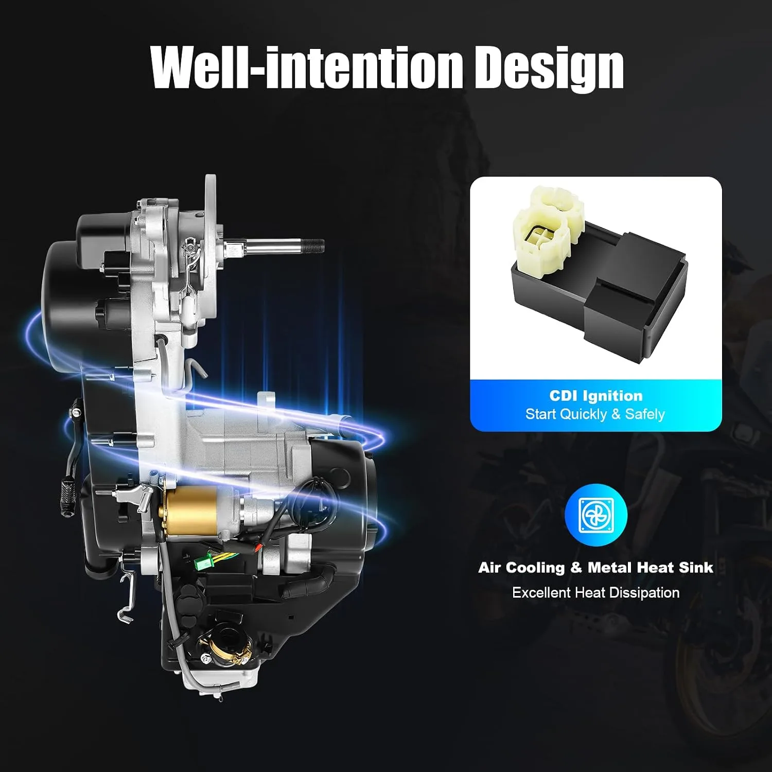 njxbrek 150cc GY6 4-Stroke Engine Motor BIV0020 image 3