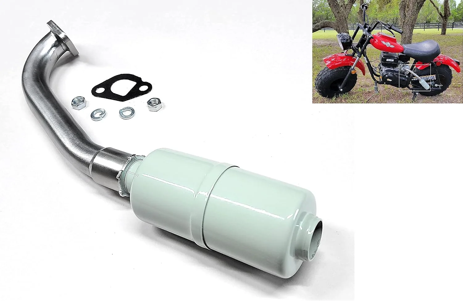 ARSPORT Warrior200 Exhaust with Muffler for Massimo MB200 and Coleman Mini Bikes