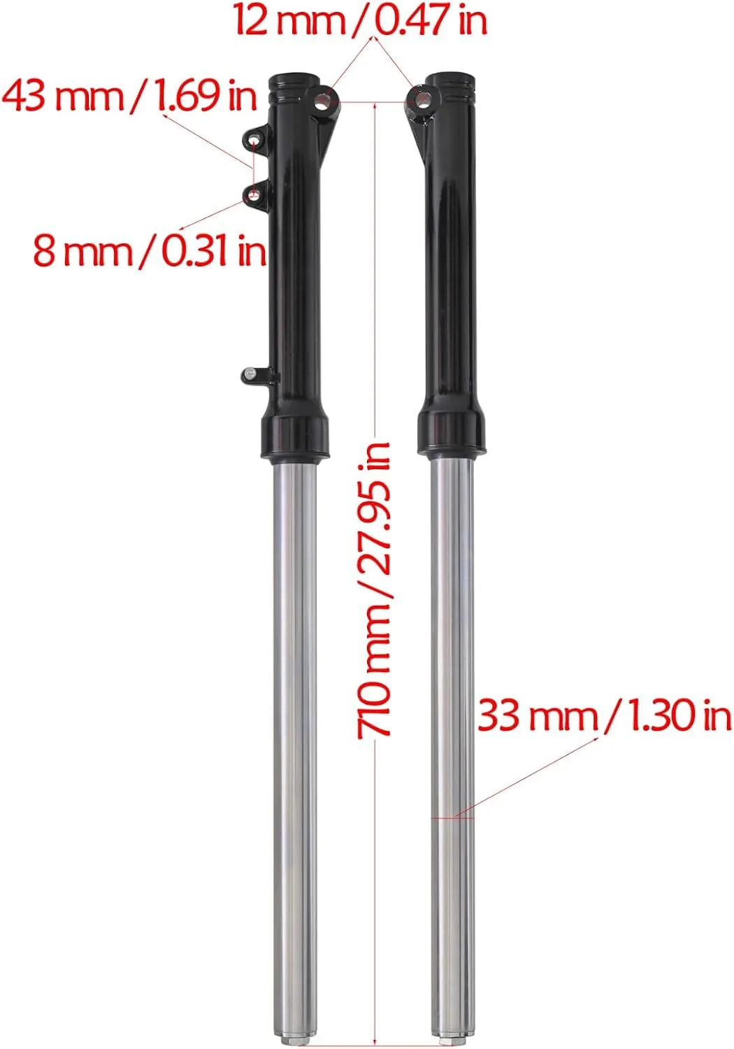 WPHMOTO TM805 710mm Front Fork Shock Absorber Pair image 2