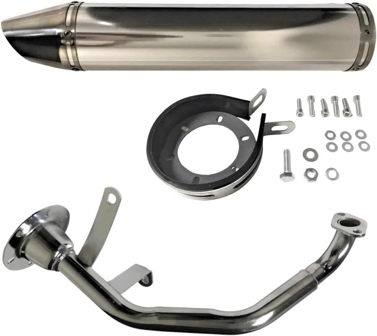 Baja Scooter Chrome Exhaust Muffler Kit 634899-35