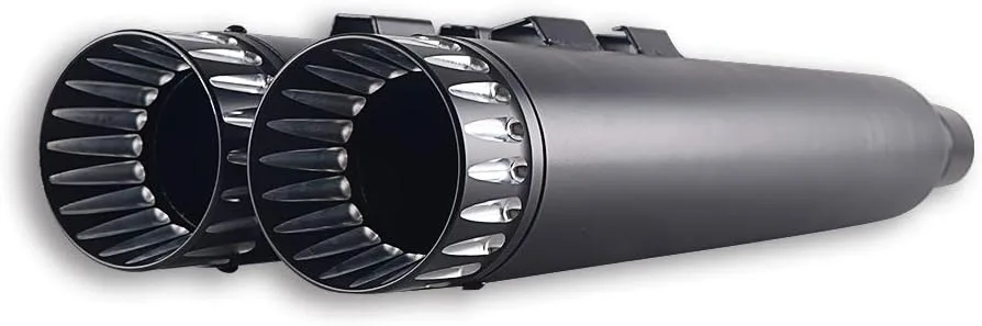 SHARKROAD 4-Inch Black Slip-On Mufflers HDMF-401708BB for Harley Touring 2017-2023