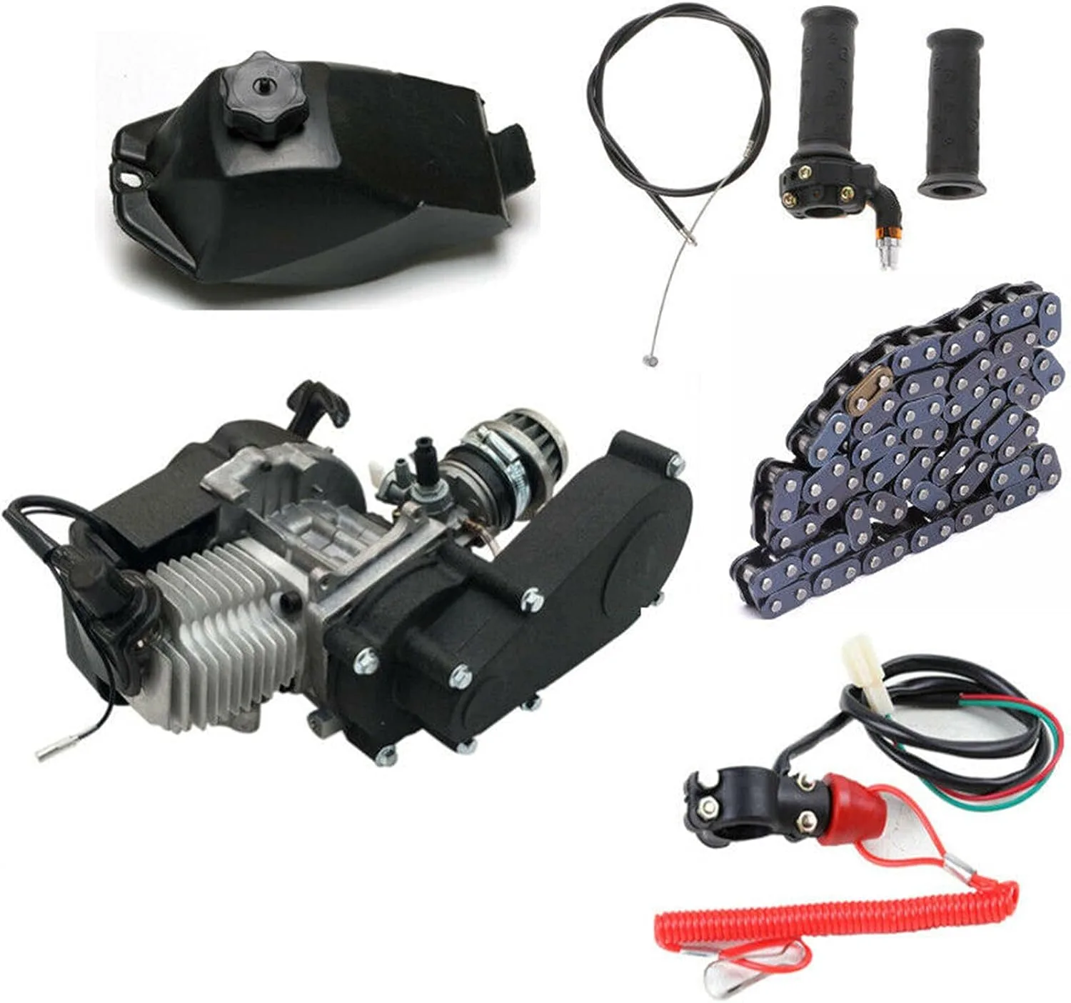 Gdrasuya10 49cc 2-Stroke Engine Kit with T8F Chain image 4