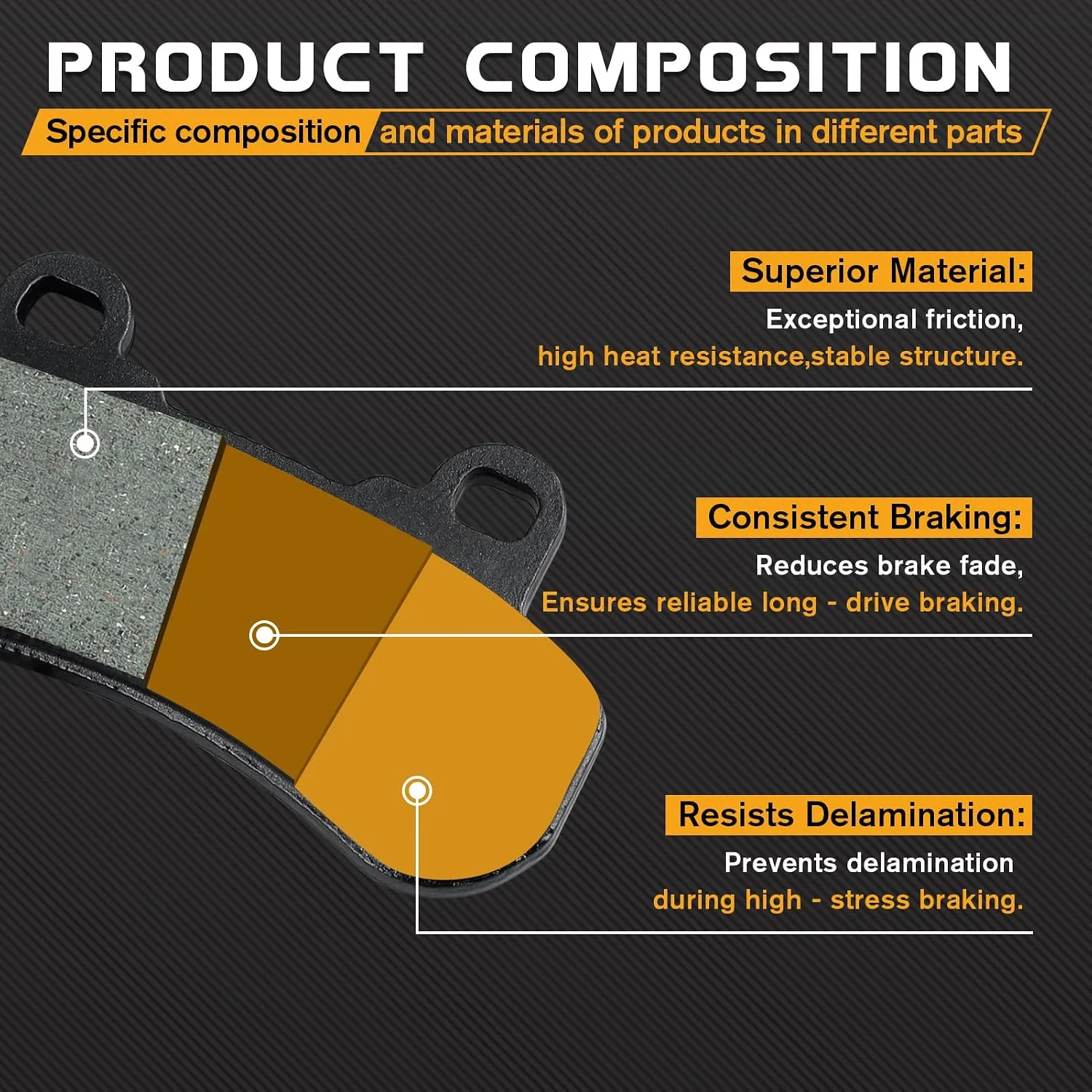 LOCOPOW Can-Am Defender and Traxter Brake Pads JE682-683-684-685 image 3