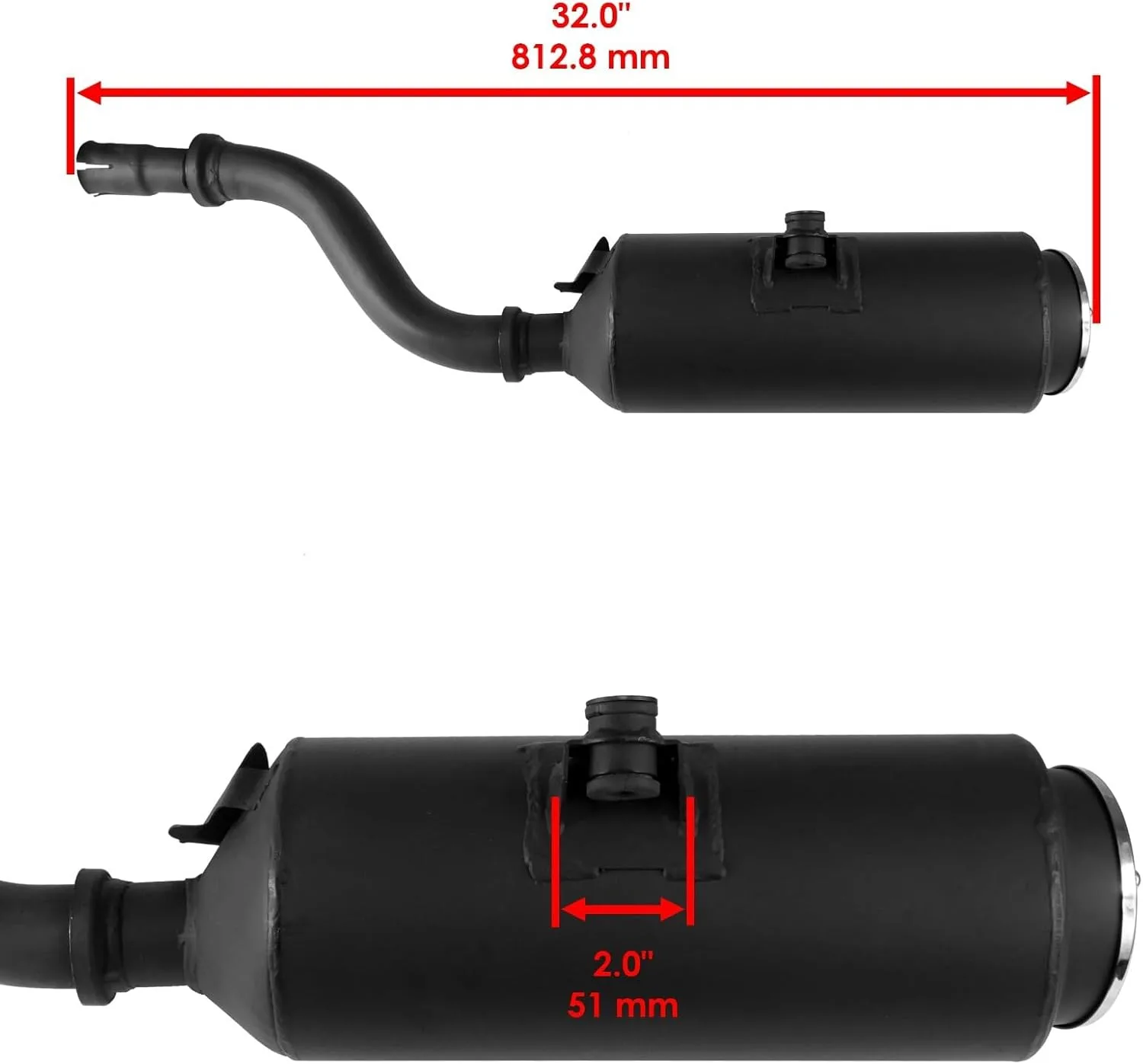 Generic Exhaust Muffler with Gasket Mod-R36R-20139 for Honda Foreman Rubicon 500 image 2