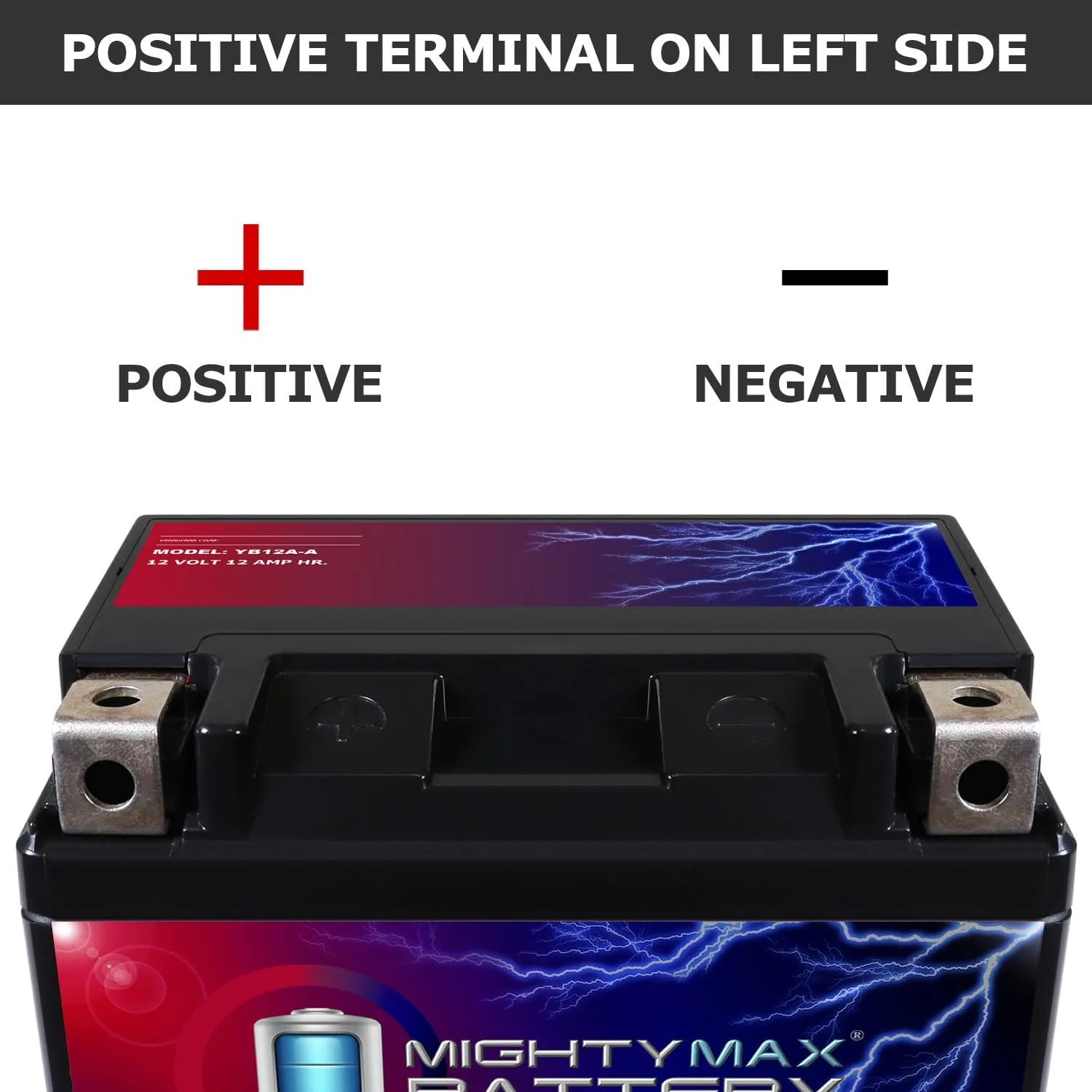 Mighty Max YB12A-A92 12V 12Ah Battery for Honda CB450 SS 1971-1974 image 3