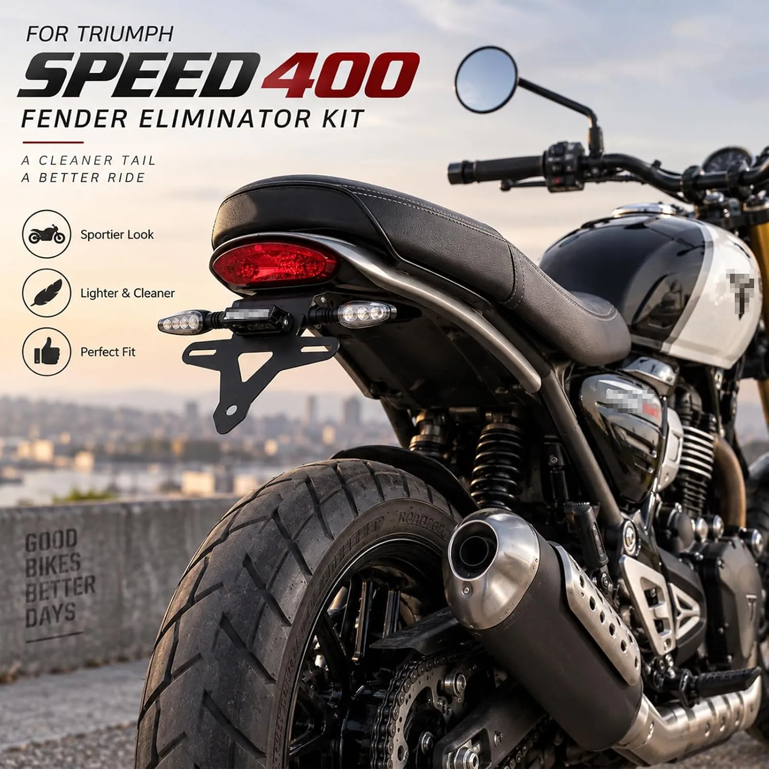 MOTOESCOT Rear Fender Eliminator Kit 100014 for Triumph Scrambler 400X & Speed 400 image 2