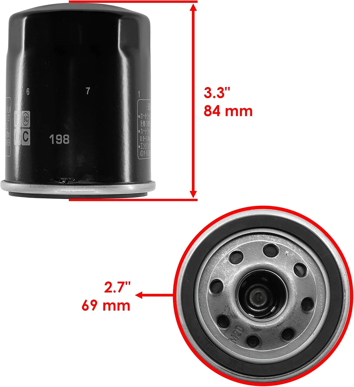 Caltric Air & Oil Filter Compatible with Polaris General XP 1000 Deluxe 21-22 / General XP 4 1000 Deluxe 21-22 / General 4 1000 RC 21-22 image 3
