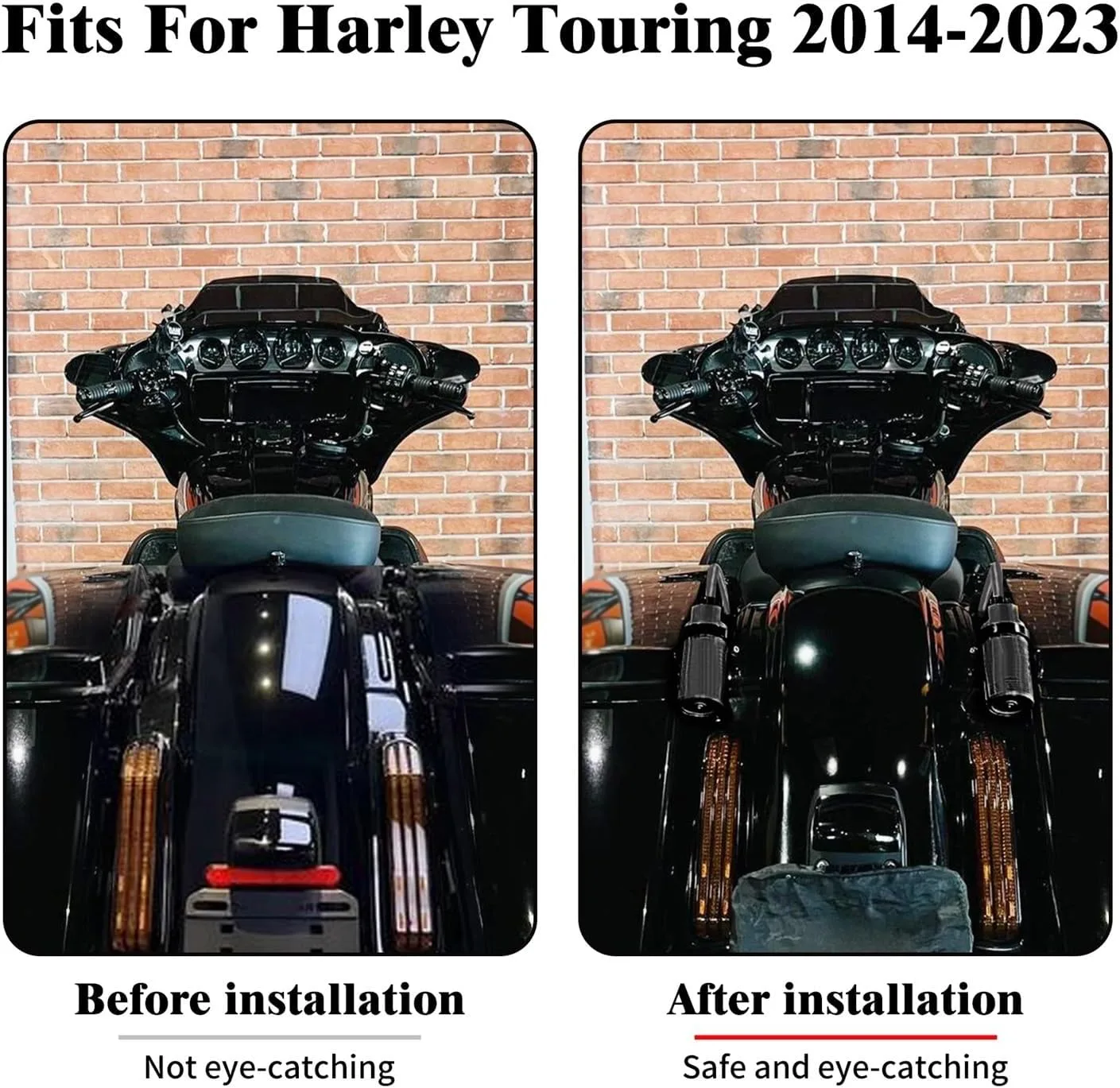 HLOMAUD Rear Remote Reservoir Shocks pan-qi zhun for Harley-Davidson Touring image 4