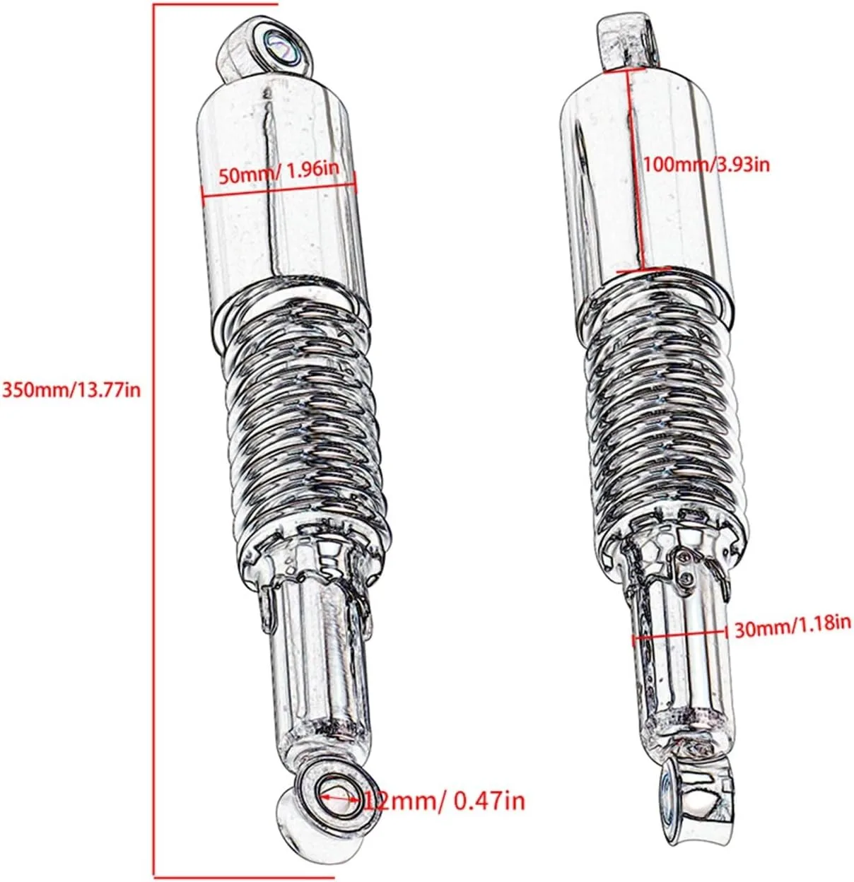 Generic 350 mm Rear Shock Absorbers for Yamaha Motorcycles image 2
