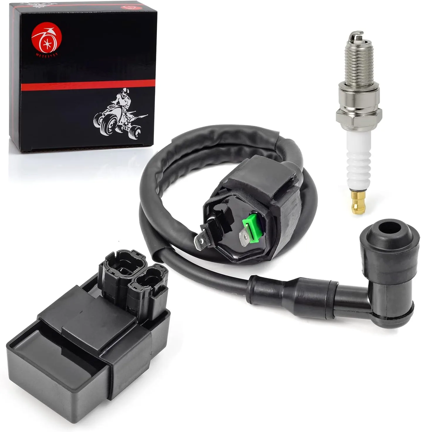 MOTO1988 CDI Box Igniter, Coil and Spark Plug 30410-GT9-000 for Honda image 2