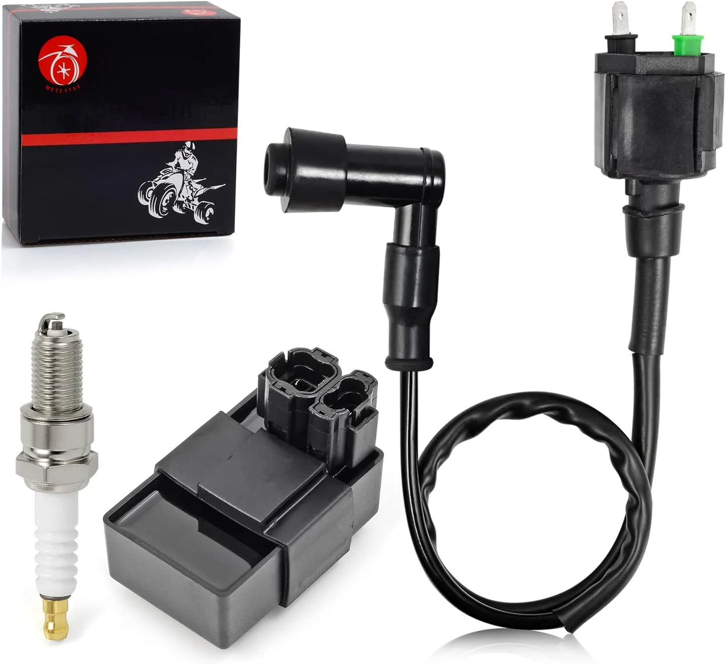 MOTO1988 CDI Box Igniter, Coil and Spark Plug 30410-GT9-000 for Honda