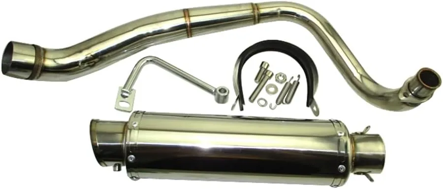 TC-Motor Stainless Steel Down-Swept Exhaust Muffler TC0001-H0091 image 2