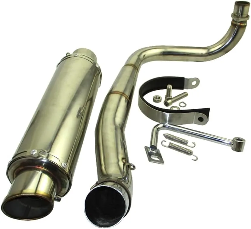 TC-Motor Stainless Steel Down-Swept Exhaust Muffler TC0001-H0091 image 3